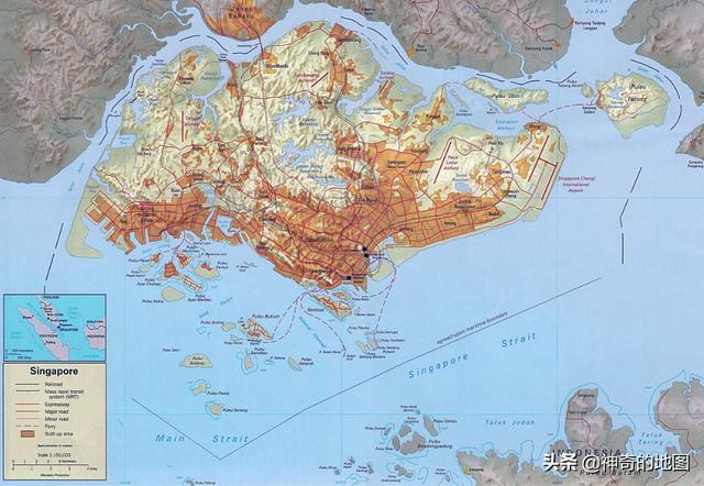 新加坡位置地图，新加坡附近的国家地图（新加坡和文莱地理百科）