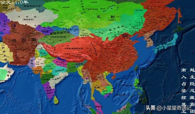 明朝版图全图超清版大图，全方位展示明朝疆土变化地图