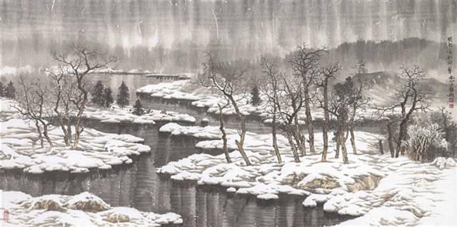 100幅山水雪景的画法，写意国画雪景的画法