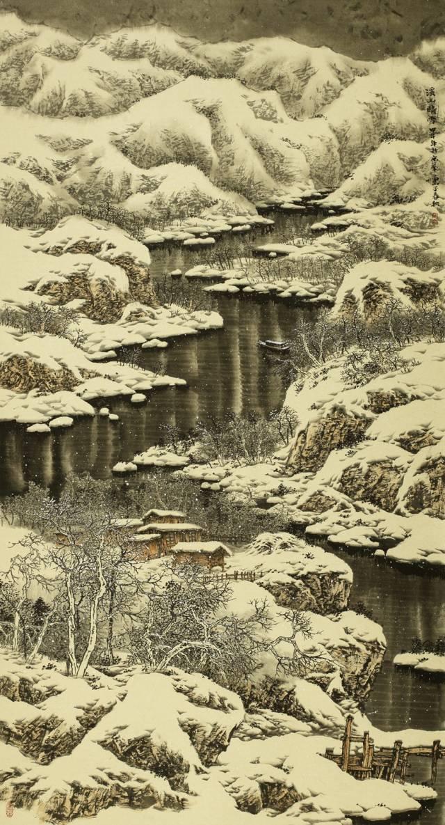 100幅山水雪景的画法，写意国画雪景的画法