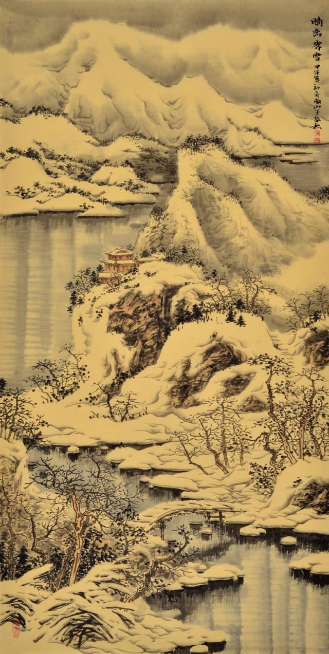 100幅山水雪景的画法，写意国画雪景的画法