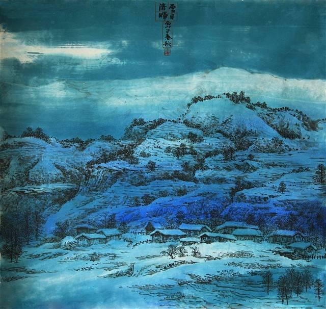 100幅山水雪景的画法，写意国画雪景的画法