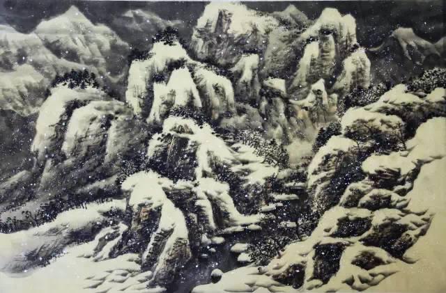 100幅山水雪景的画法，写意国画雪景的画法