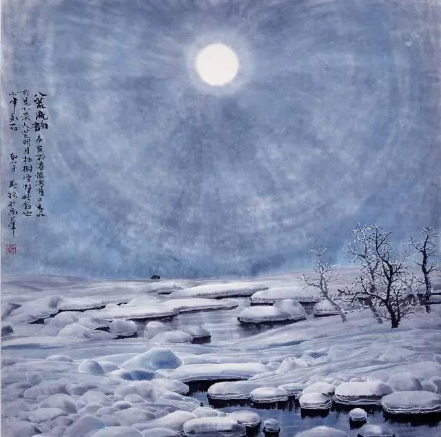 100幅山水雪景的画法，写意国画雪景的画法