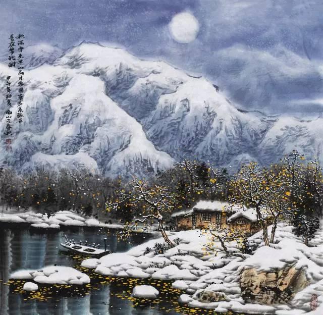 100幅山水雪景的画法，写意国画雪景的画法