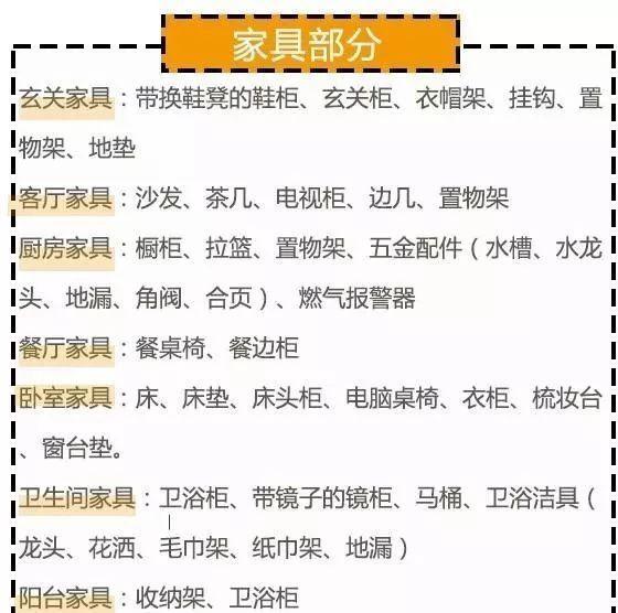 家装需要的材料清单，哪些东西需要提前买好