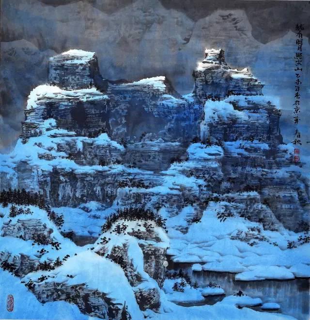 100幅山水雪景的画法，写意国画雪景的画法