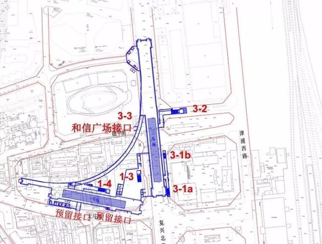 江苏徐州地铁一号线规划图，徐州地铁一号线18个站点出入口位置图曝光