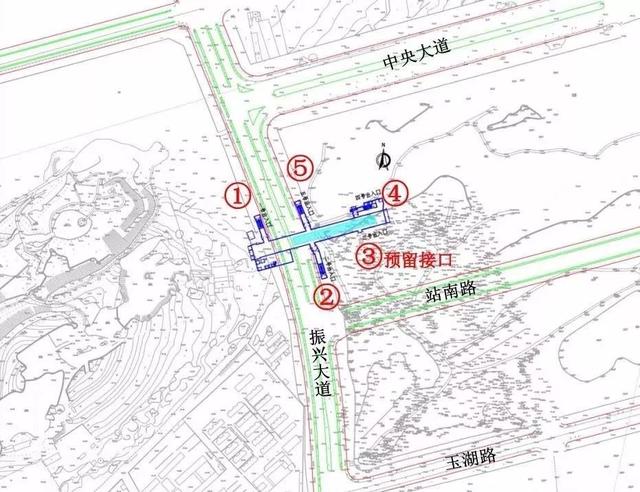 江苏徐州地铁一号线规划图，徐州地铁一号线18个站点出入口位置图曝光