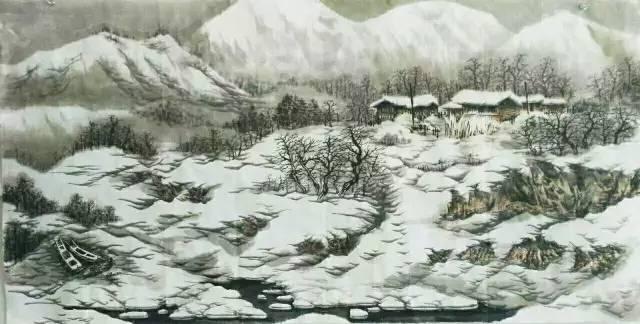 100幅山水雪景的画法，写意国画雪景的画法