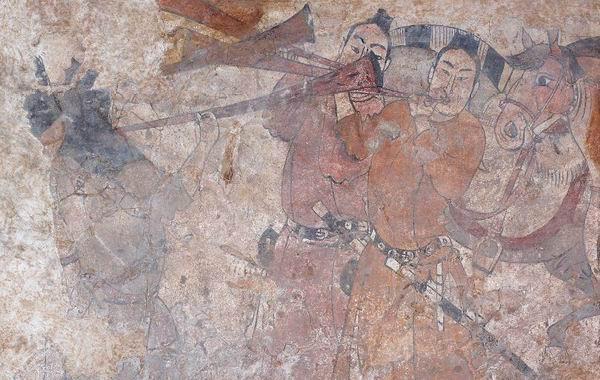 唐代墓室壁画作品，已成为国潮中顶流IP。唐代壁画临摹绘画作品收藏热