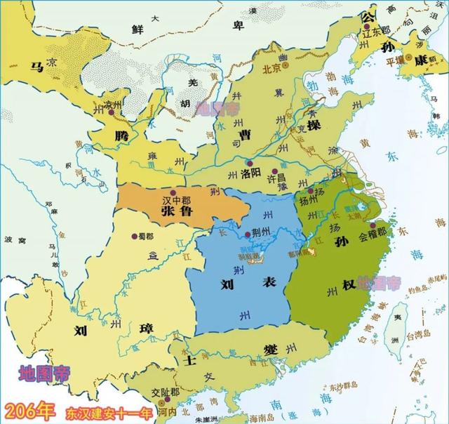 三国地图变迁图，一口气看完15幅地图