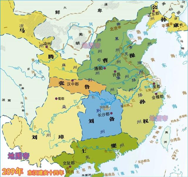 三国地图变迁图，一口气看完15幅地图