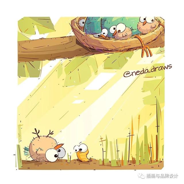 富有创意的儿童插画，插画超级软萌可爱的儿童插画