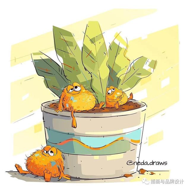 富有创意的儿童插画，插画超级软萌可爱的儿童插画