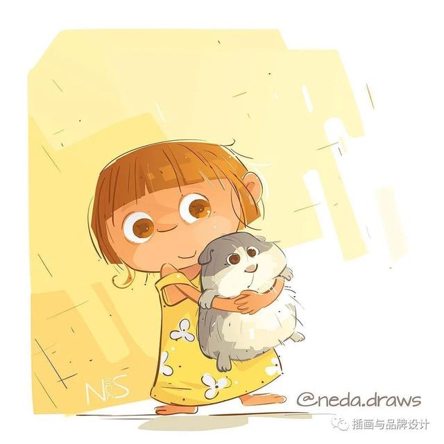 富有创意的儿童插画，插画超级软萌可爱的儿童插画