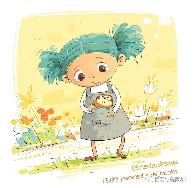 富有创意的儿童插画，插画超级软萌可爱的儿童插画