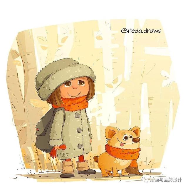 富有创意的儿童插画，插画超级软萌可爱的儿童插画