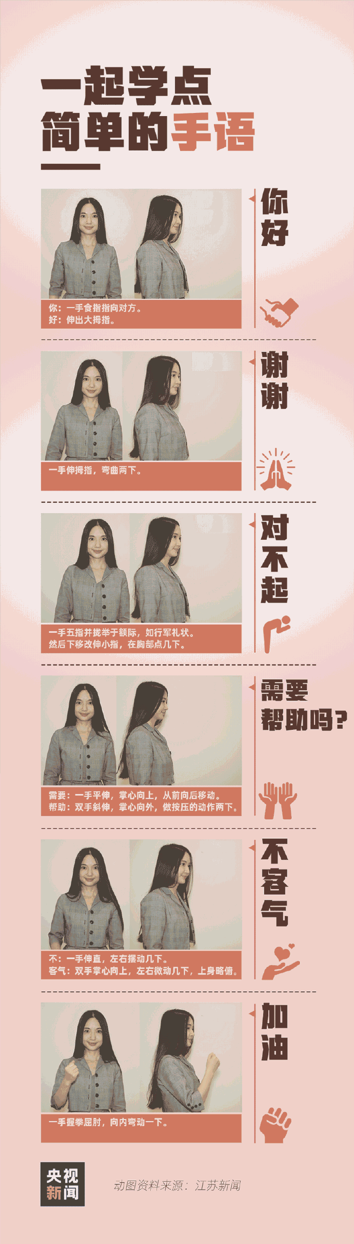 初学者怎么学会手语，一起学点简单的手语吧