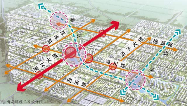 在济宁高新区总体规划结构中.