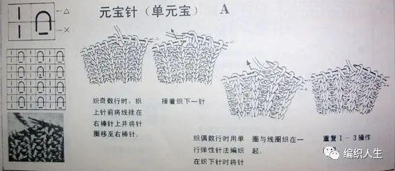 元宝针加针减针花样教程，传统却时尚的元宝针