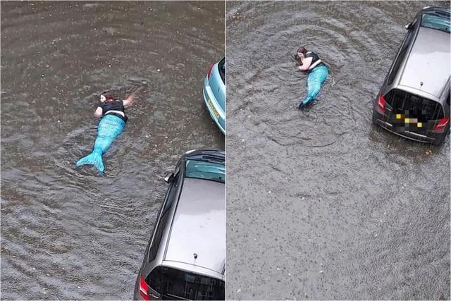 美国海滩上发现美人鱼，英国大街惊现美人鱼