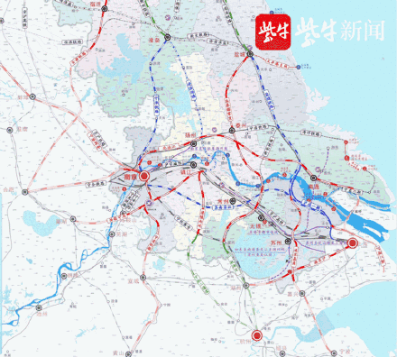 江苏即将开工的高铁线路图，江苏13地市即将“市市通高铁”