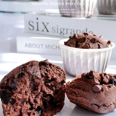 巧克力玛芬蛋糕，奶油巧克力玛芬蛋糕