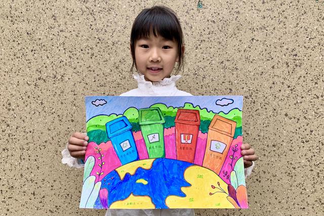 二年级垃圾分类绘画作品，沈阳小学生垃圾分类绘画作品展示
