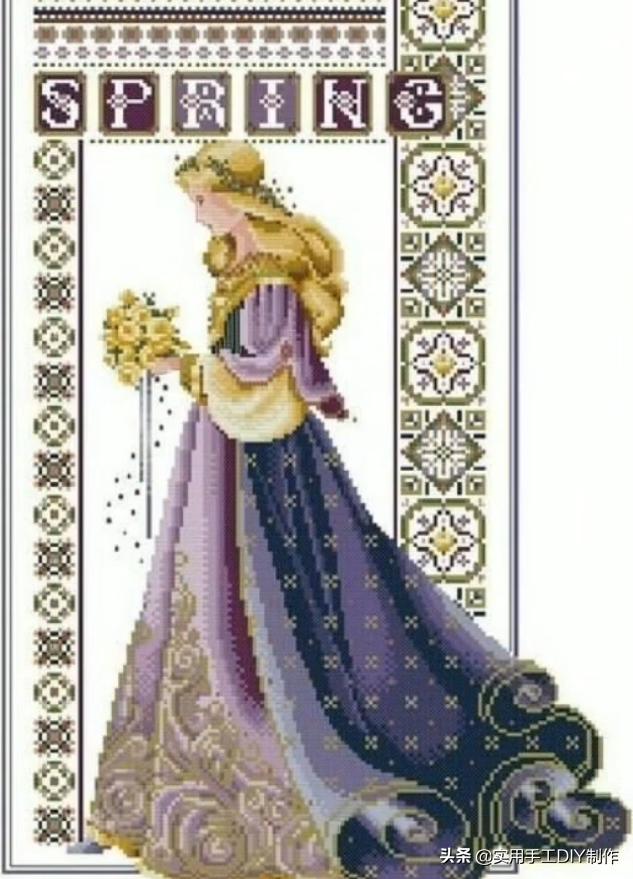十字绣各种手工绣花图，超多款手工缝制的十字绣图