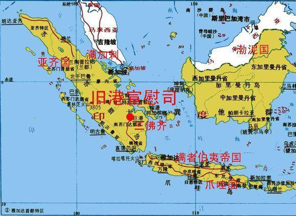 加里曼丹岛地图，明朝永乐大帝时期的地图（为何从爪哇岛迁到加里曼丹岛）