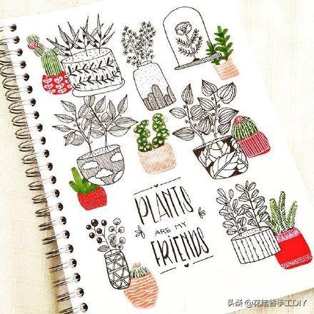 如何画最简单的手帐，00多种手帐简笔画