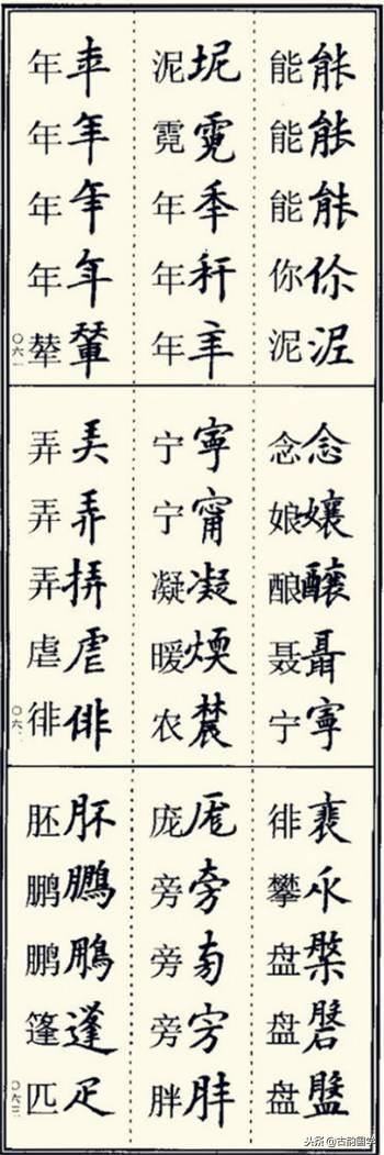 楷书异体字大全，写楷书最常用的986个异体字
