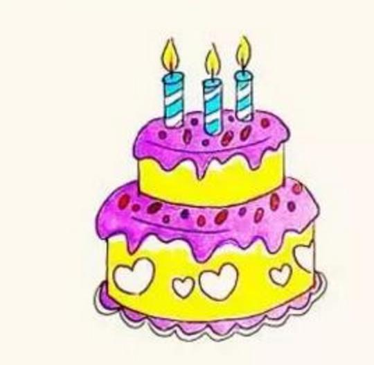 生日蛋糕图片大全儿童 简单生日礼物盒简笔画