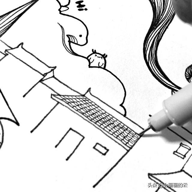 小溪上的桥如何画简笔画，简笔画过程图遇见一座城