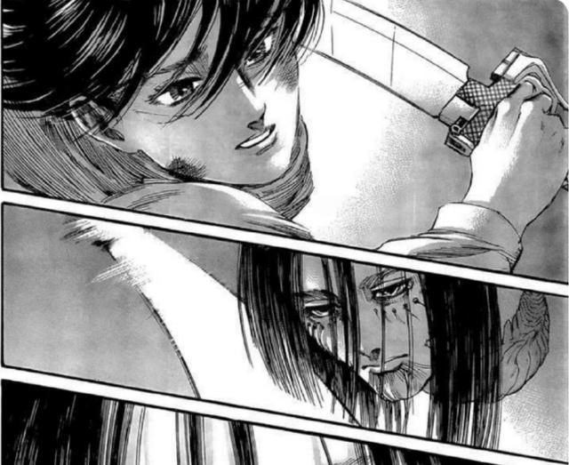 三笠杀死了艾伦，三笠大义灭亲斩艾伦