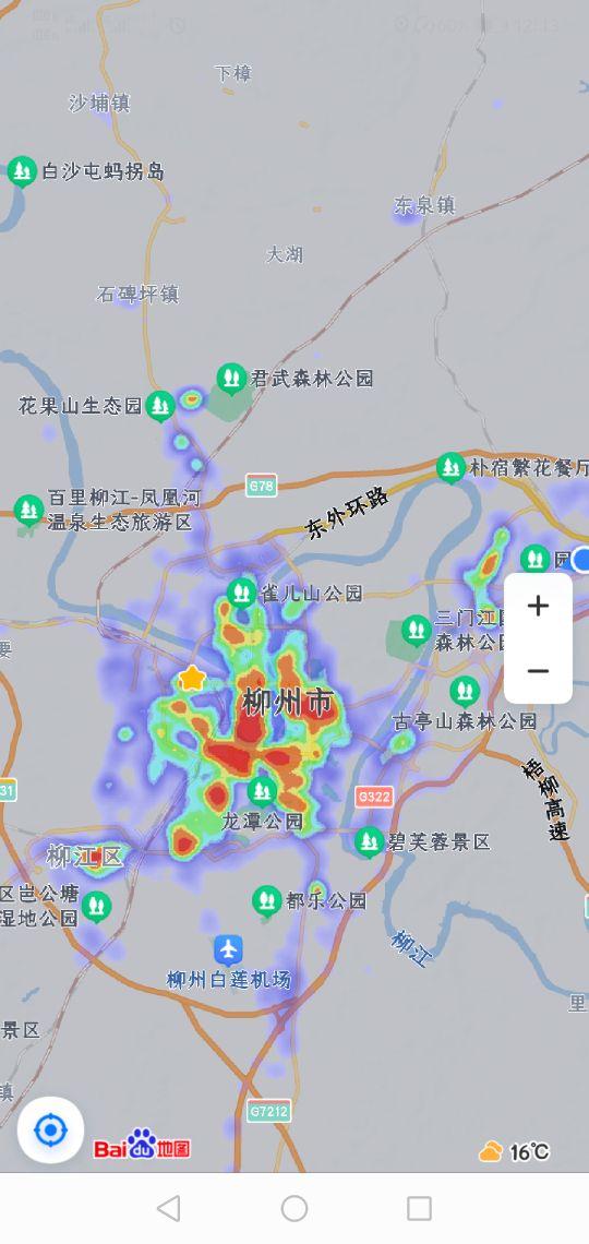 全国15个主要城市热力图，中西部第二城热力图比较