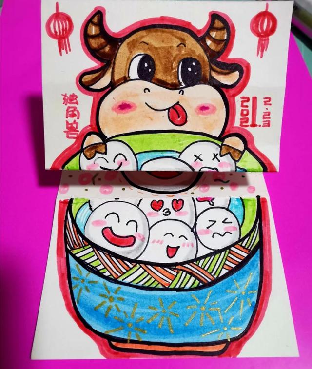 元宵节汤圆怎么画，画元宵节吃汤圆的画（元宵节汤圆简笔画步骤图解教程）