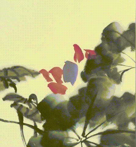 国画简单蓝蜻蜓的画法，画点荷花和蜻蜓给这个夏天降降暑