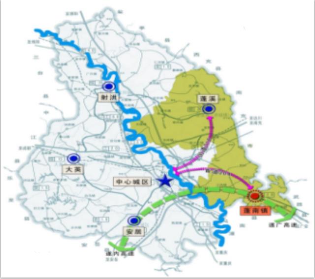 四川遂宁蓬溪县蓬南镇规划图，蓬溪这个镇入选省级特色小镇