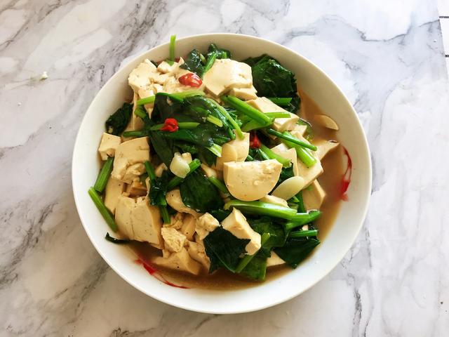 菠菜的17种家常做法，1块5的豆腐4毛的菠菜