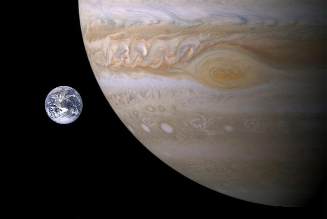 木星和地球的质量体积比较，木星有多可怕体积是地球1318倍