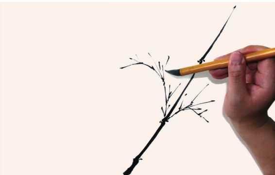 国画竹子的竹枝怎么画，国画竹竿竹枝画法