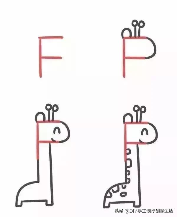数字动物简笔画，数字小动物简笔画简单又漂亮（用数字1到6画各种小动物）