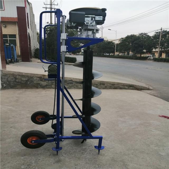 小型树坑钻孔机，便携式电线杆钻孔机挖坑自动化