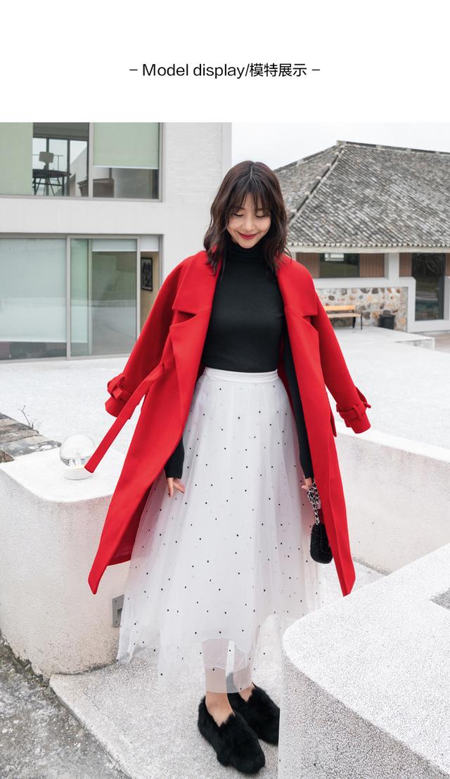 獭兔毛大衣怎样搭配，本命年就是要红