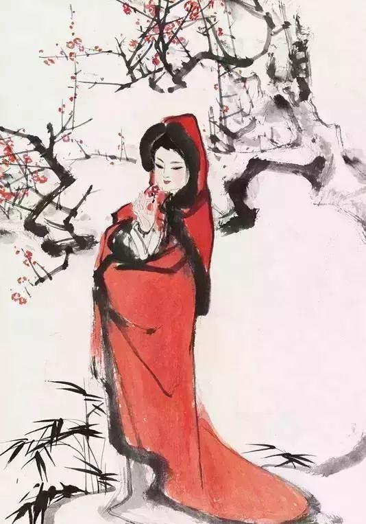 稚子弄冰诗配画，关于冬天的雪梅的古诗配画（帮孩子收藏的古诗配画模板）