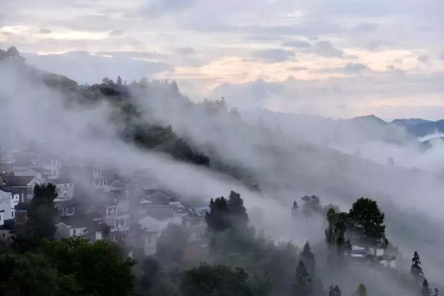徽州古村落的风景，厚度旅行文山村