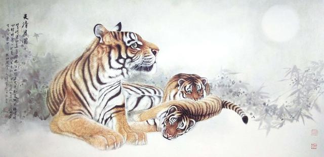 画虎怎么画才好，老虎画法-陈家明画虎