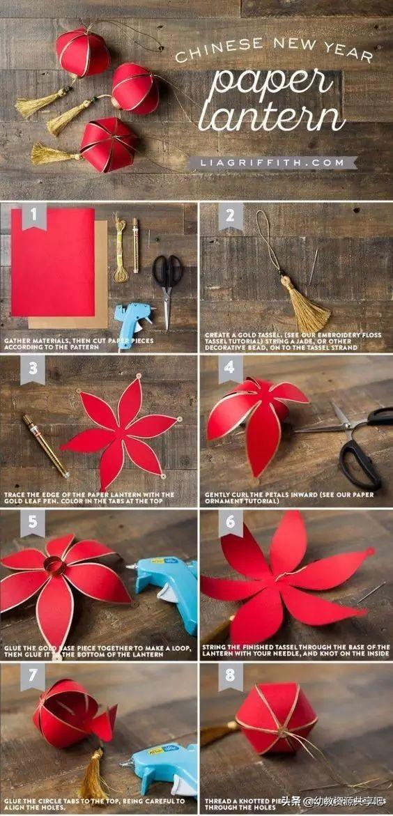 元宵节灯笼手工，做元宵节的灯笼手工简单又漂亮（元宵节必备纸艺小灯笼手工制作）